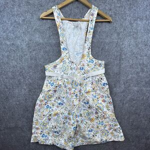 Vintage Roberto Orsini Shortalls M Overall Shorts Belted Retro Hippie Boho